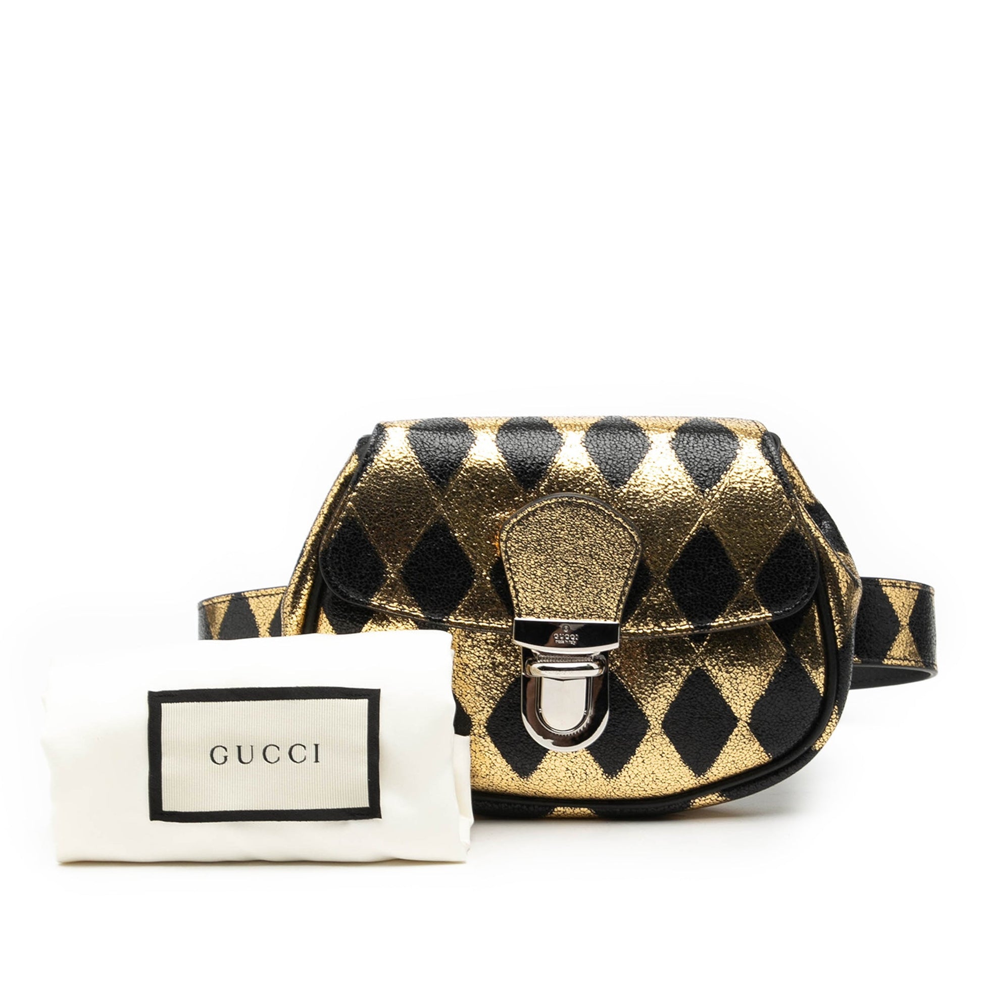 Gucci Metallic Calfskin Belt Bag