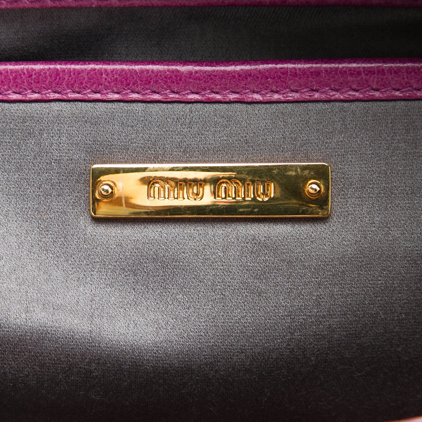 Miu Miu Vitello Lux Shirring Bauletto Satchel