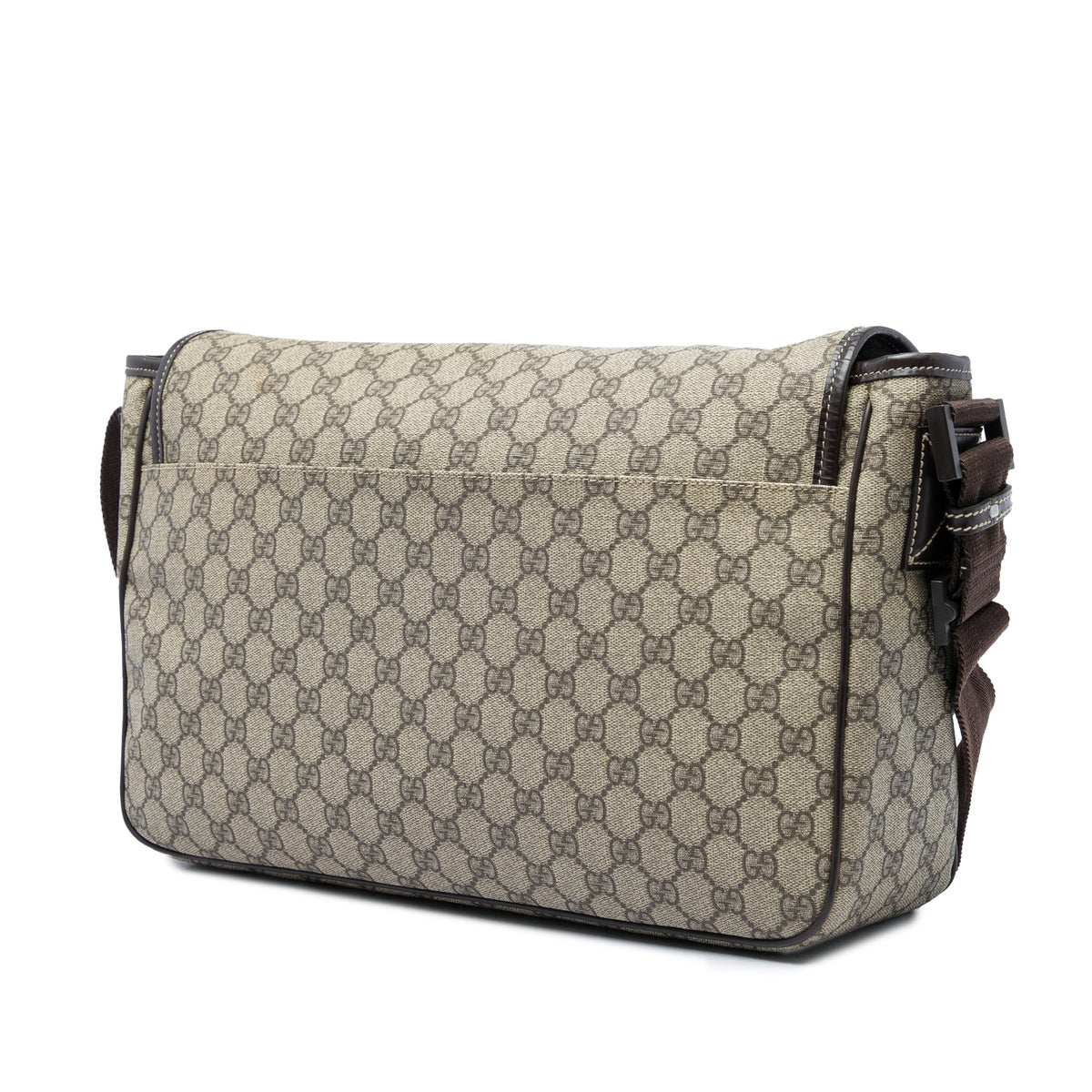 Gucci GG Supreme Interlocking G Crossbody — Beige
