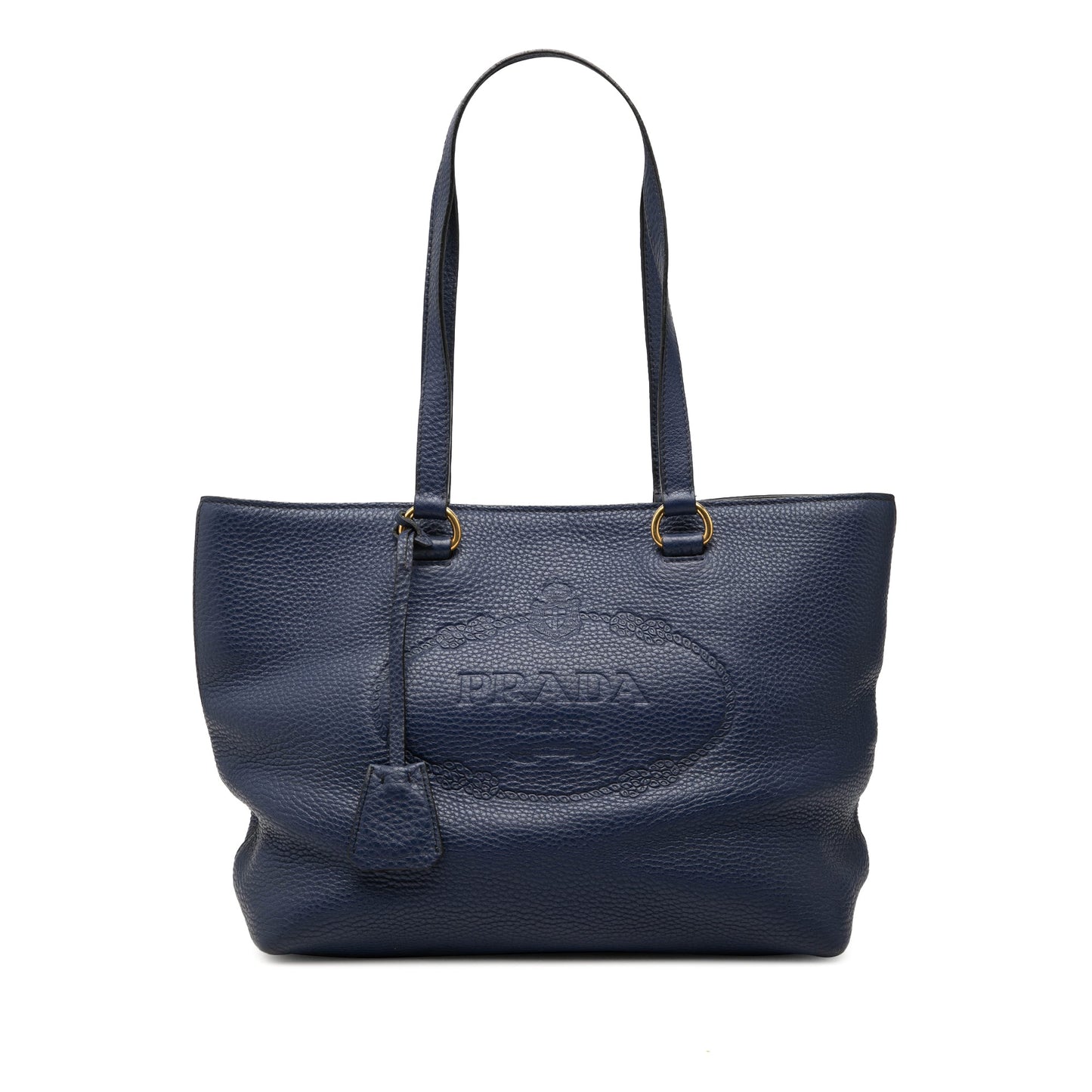 Prada Vitello Daino Canapa Logo Tote