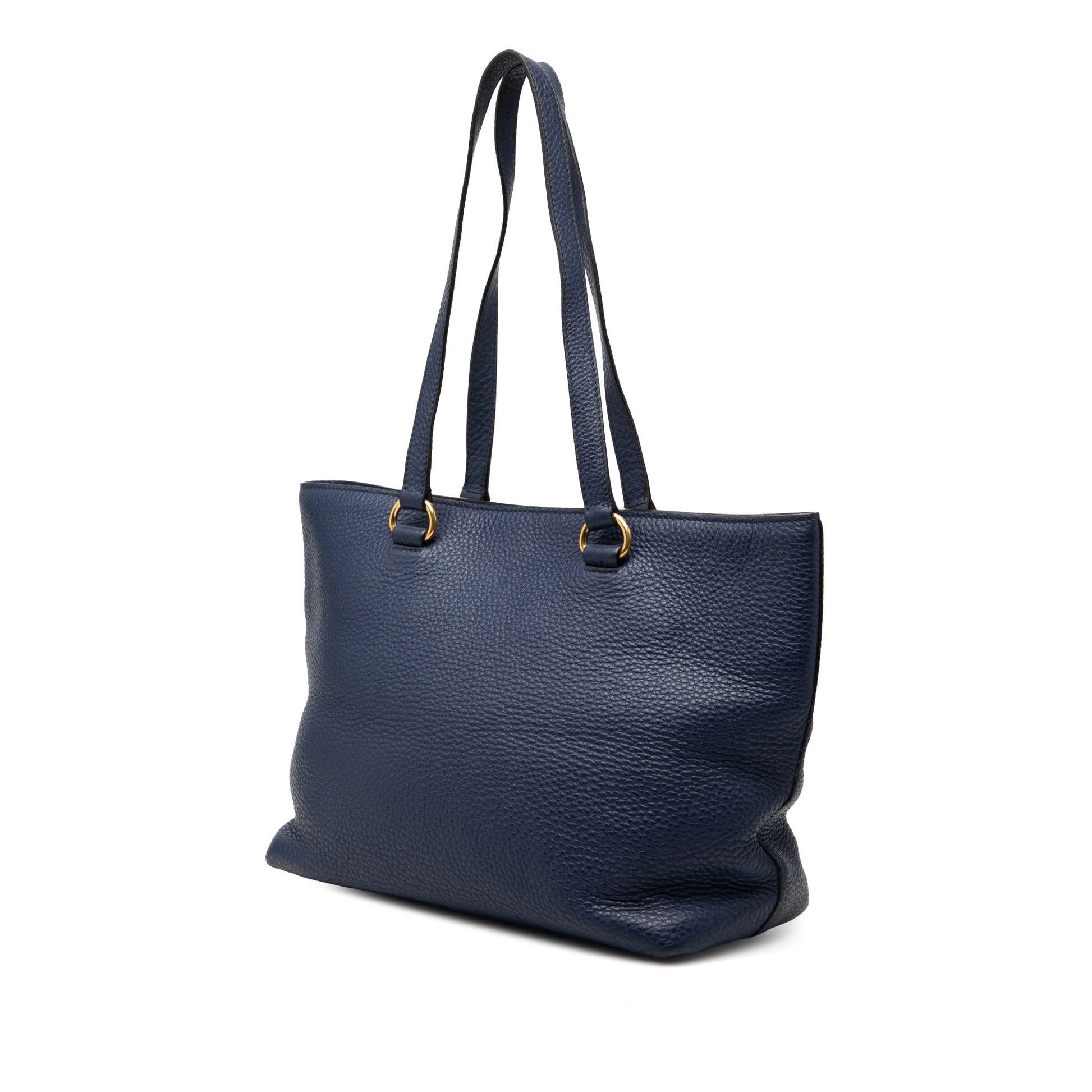 Prada Vitello Daino Canapa Logo Tote