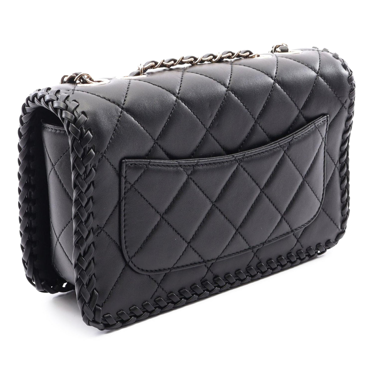 Chanel Quilted Lambskin Whipstitch Single Flap