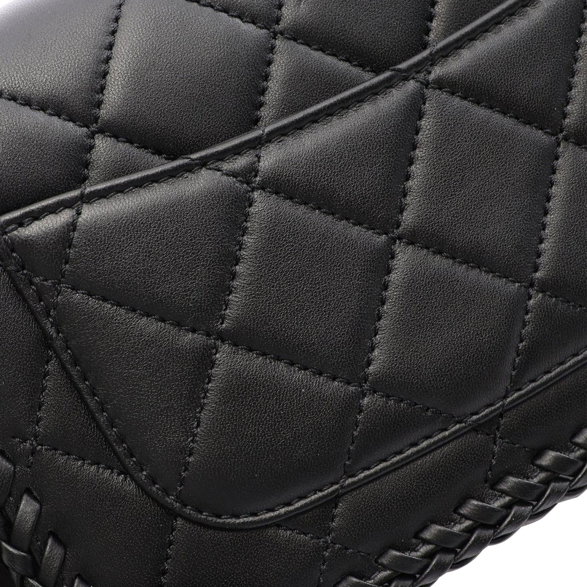 Chanel Quilted Lambskin Whipstitch Single Flap