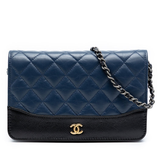 Quilted Aged Calfskin Gabrielle Wallet On Chain