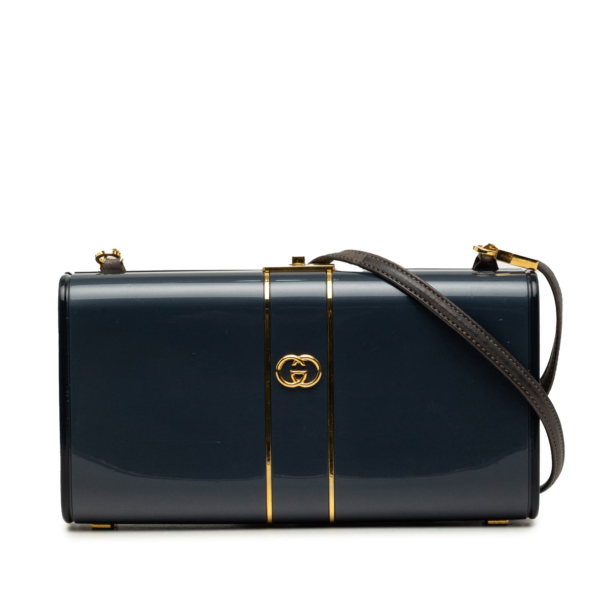 Gucci Patent Interlocking G Clasp Crossbody