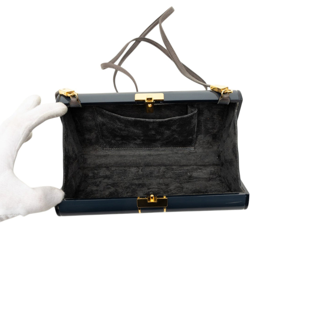 Gucci Patent Interlocking G Clasp Crossbody