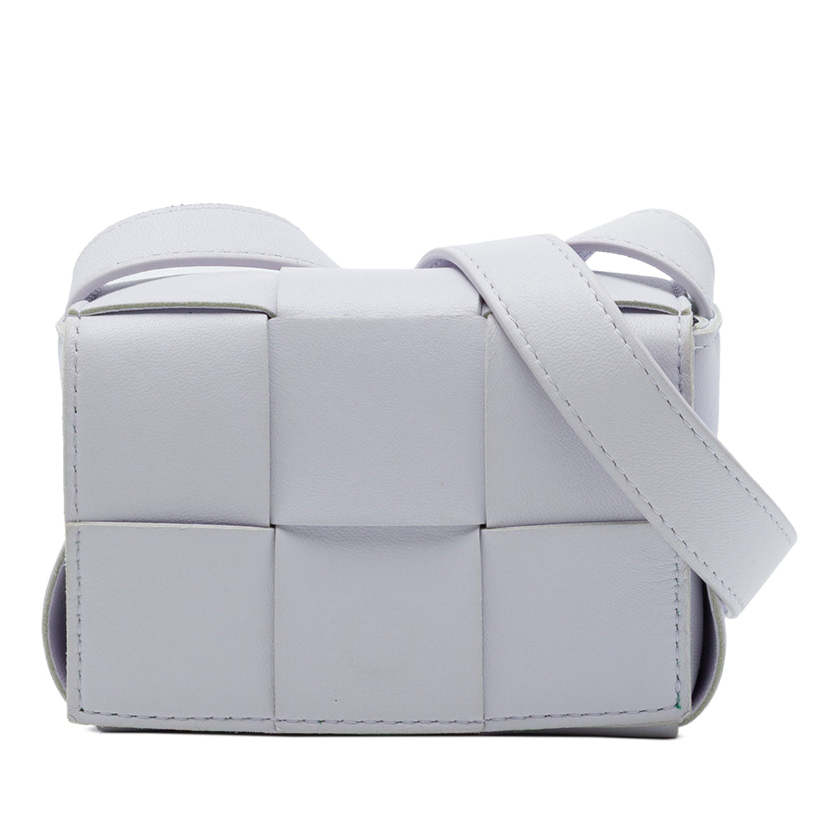 Bottega Veneta Candy Nappa Intrecciato Cassette Crossbody — Purple
