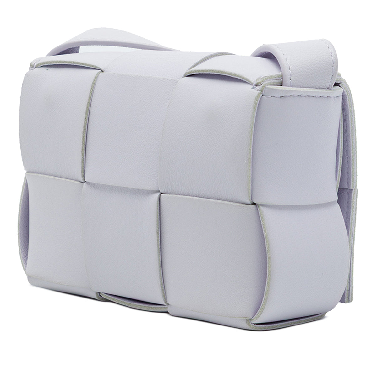 Bottega Veneta Candy Nappa Intrecciato Cassette Crossbody — Purple