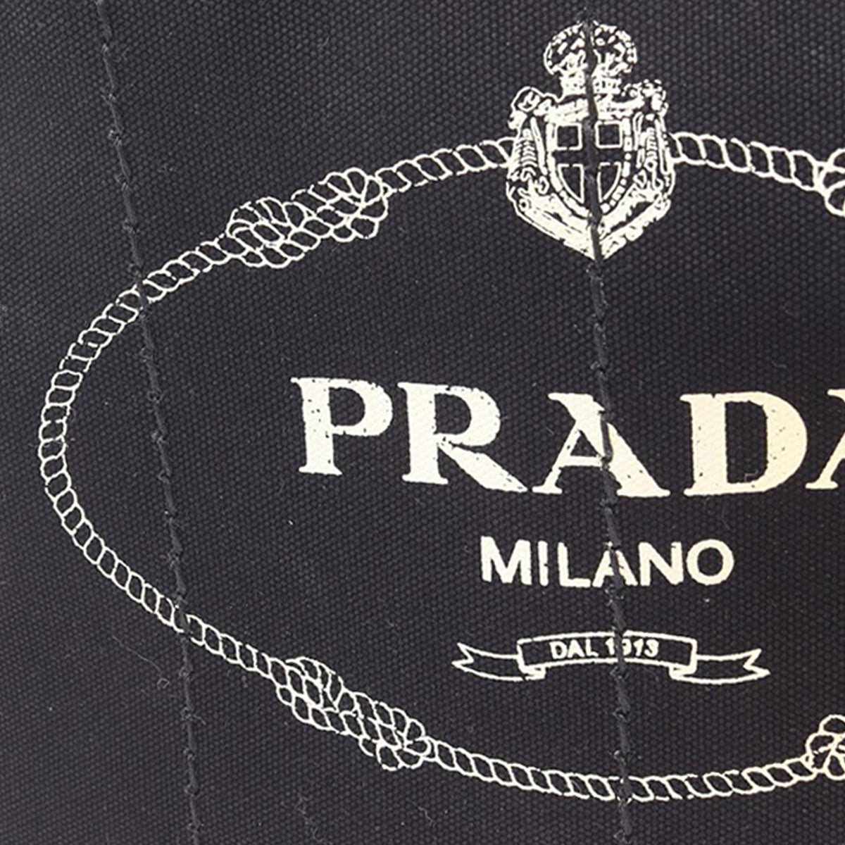 Prada Denim Canapa Logo Tote
