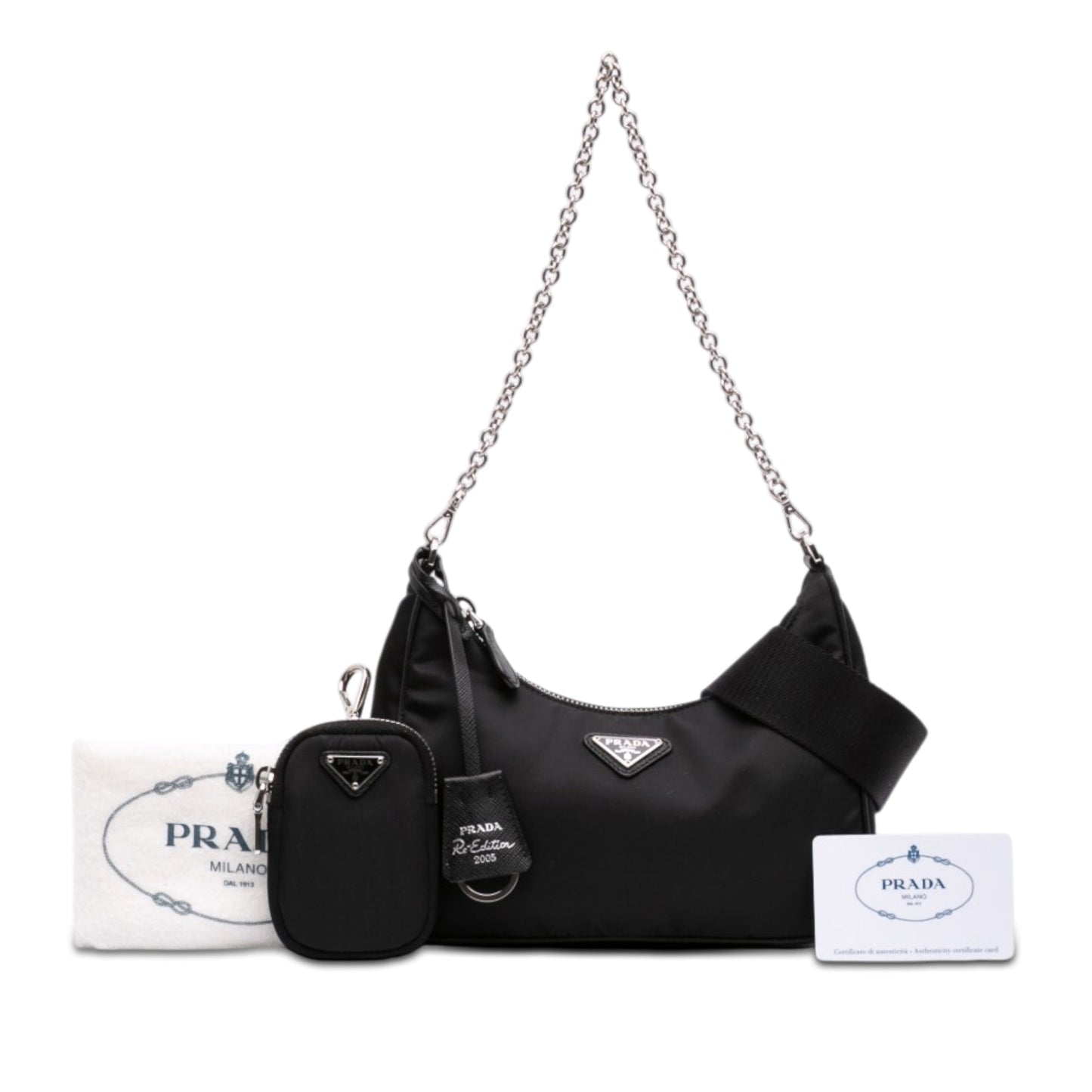 Prada Saffiano Trimmed Re Nylon Re Edition 2005 Satchel