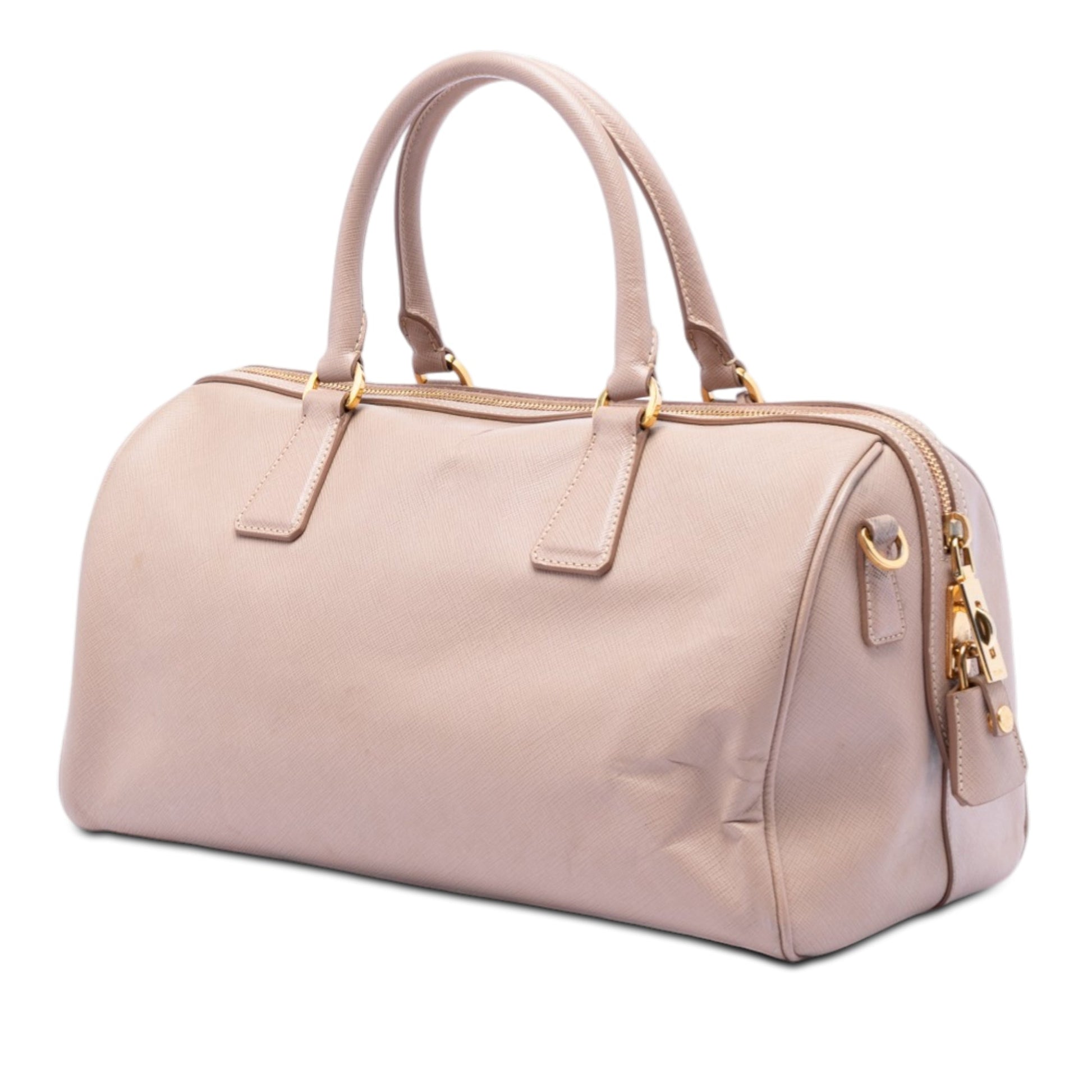 Saffiano Lux Convertible Bowler Bag
