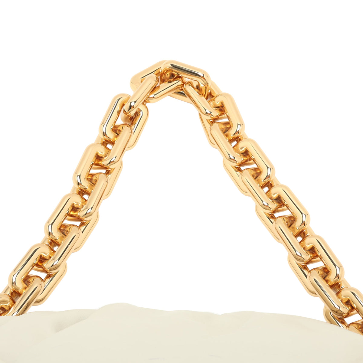 Bottega Veneta Lambskin Chain Pouch — Beige
