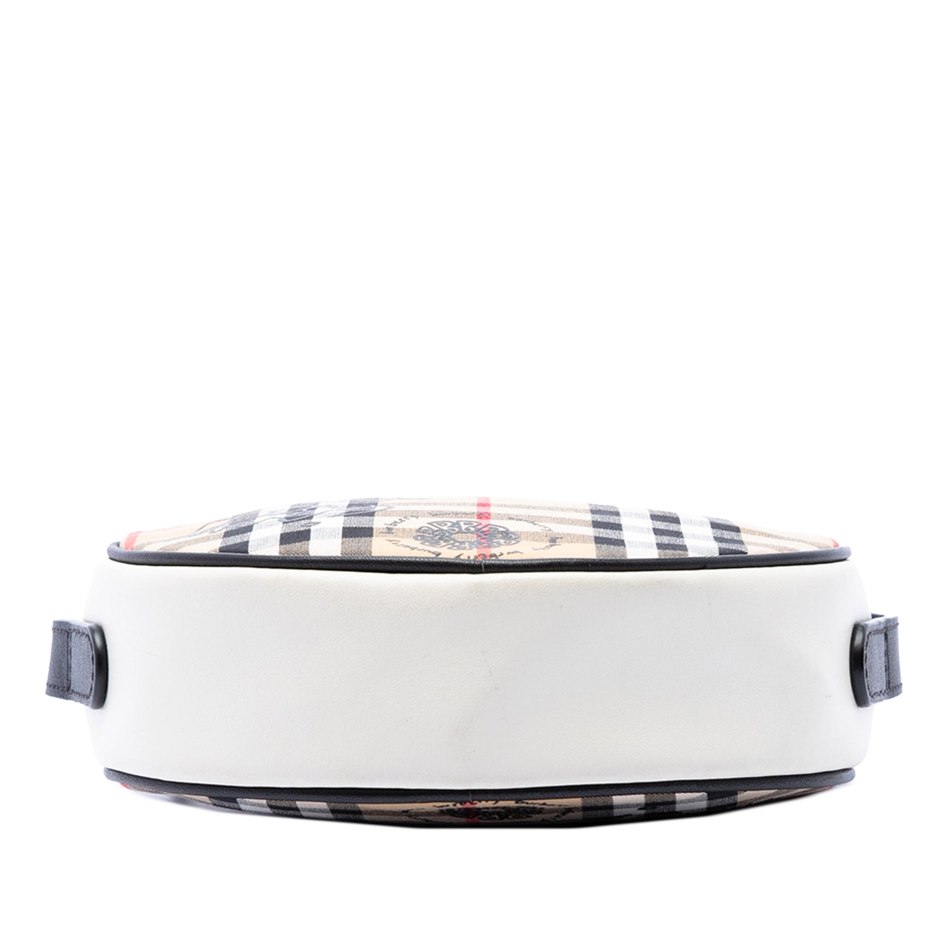 Burberry House Check Canvas and Calfskin Cartoon Print Round Crossbody