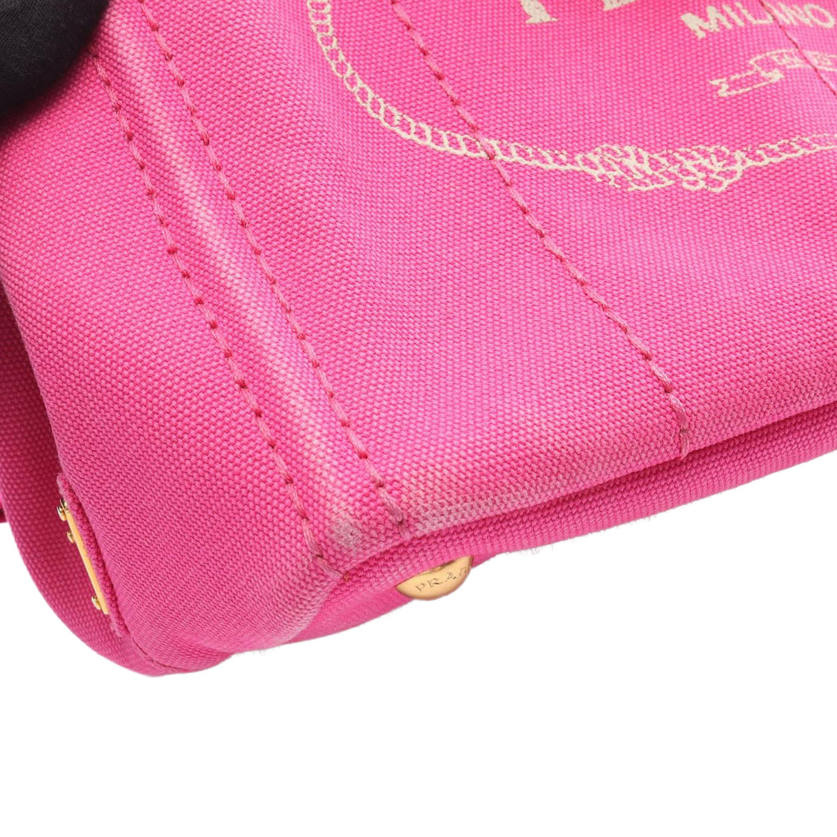 Prada Small Canvas Canapa Logo Tote — Pink
