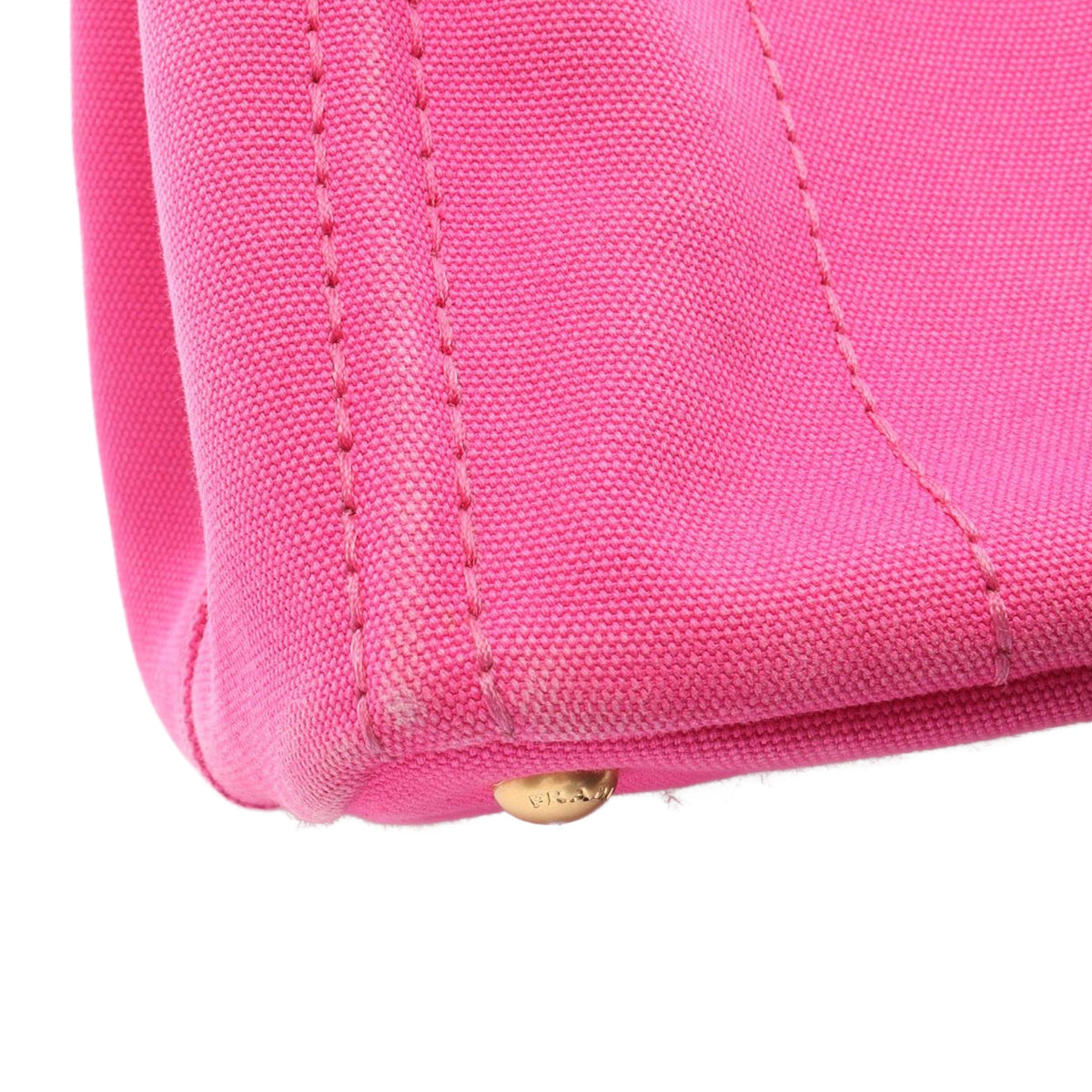 Prada Small Canvas Canapa Logo Tote — Pink