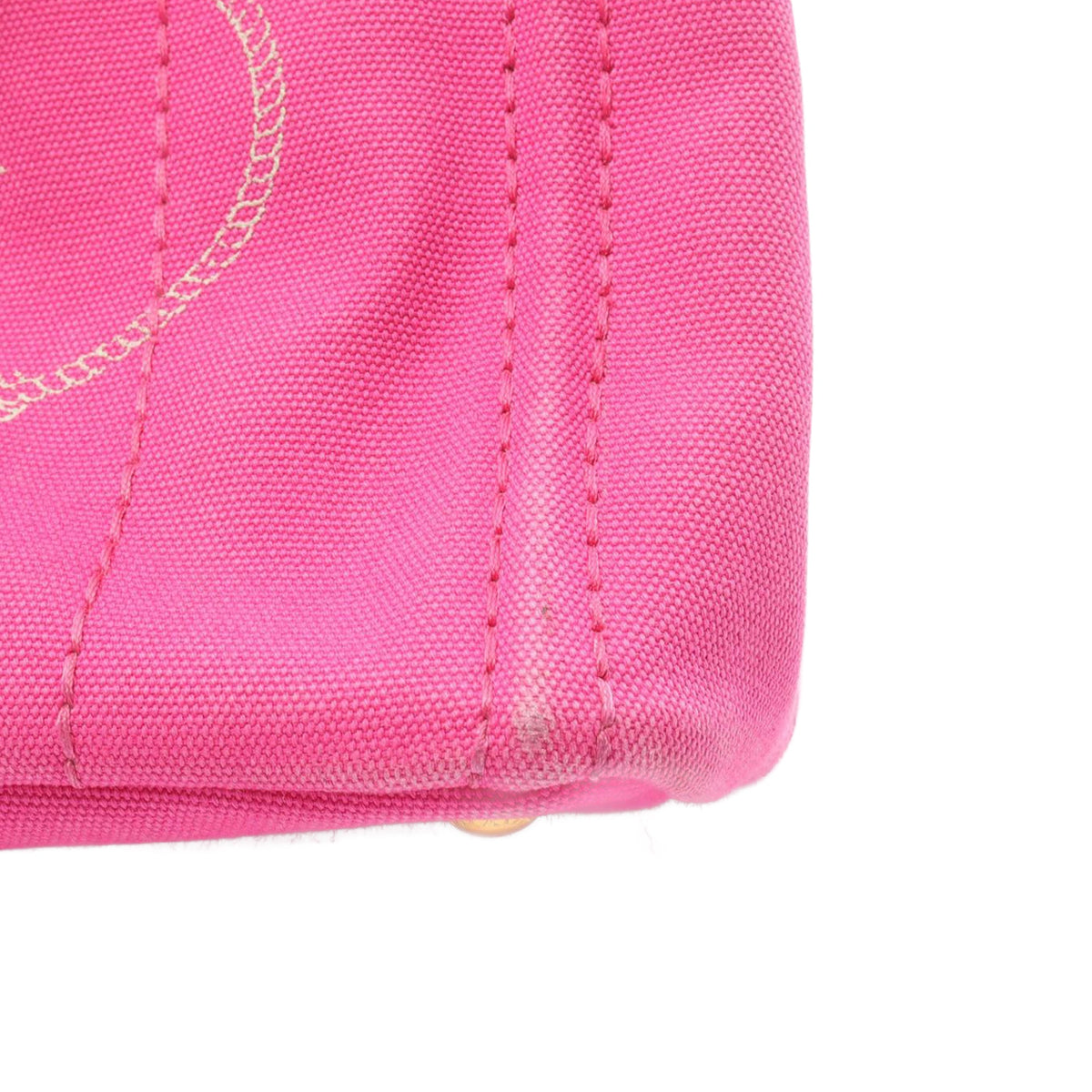 Prada Small Canvas Canapa Logo Tote — Pink