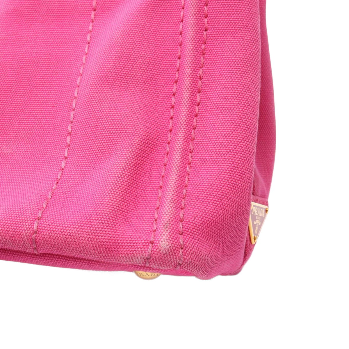 Prada Small Canvas Canapa Logo Tote — Pink