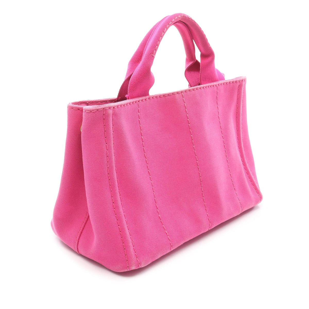 Prada Small Canvas Canapa Logo Tote — Pink