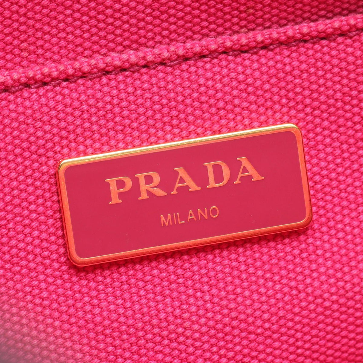 Prada Small Canvas Canapa Logo Tote — Pink