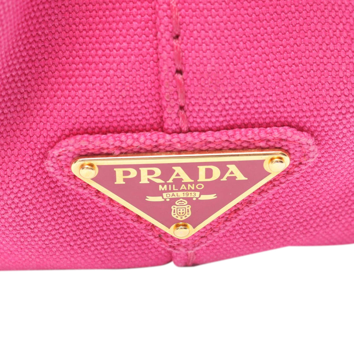 Prada Small Canvas Canapa Logo Tote — Pink
