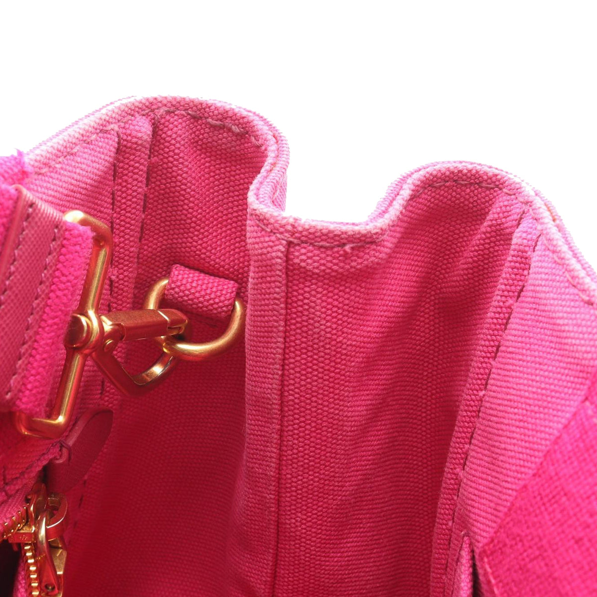 Prada Small Canvas Canapa Logo Tote — Pink