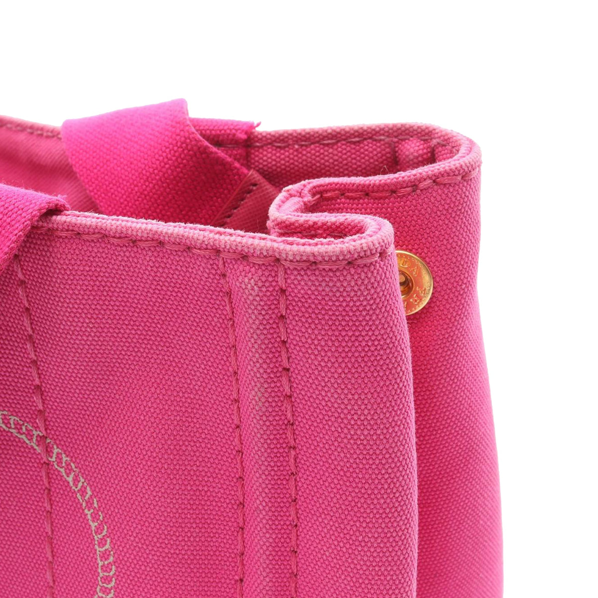 Prada Small Canvas Canapa Logo Tote — Pink