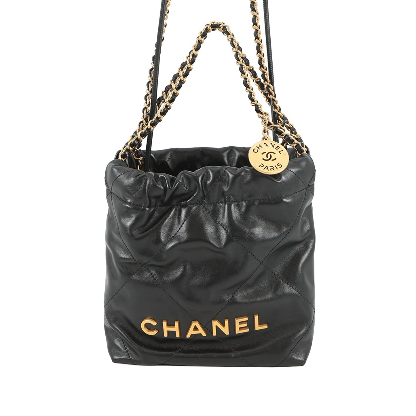 Chanel Mini Shiny Calfskin 22 Handbag