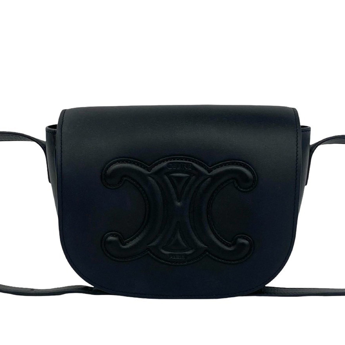 Celine Calfskin Cuir Triomphe Folco Crossbody