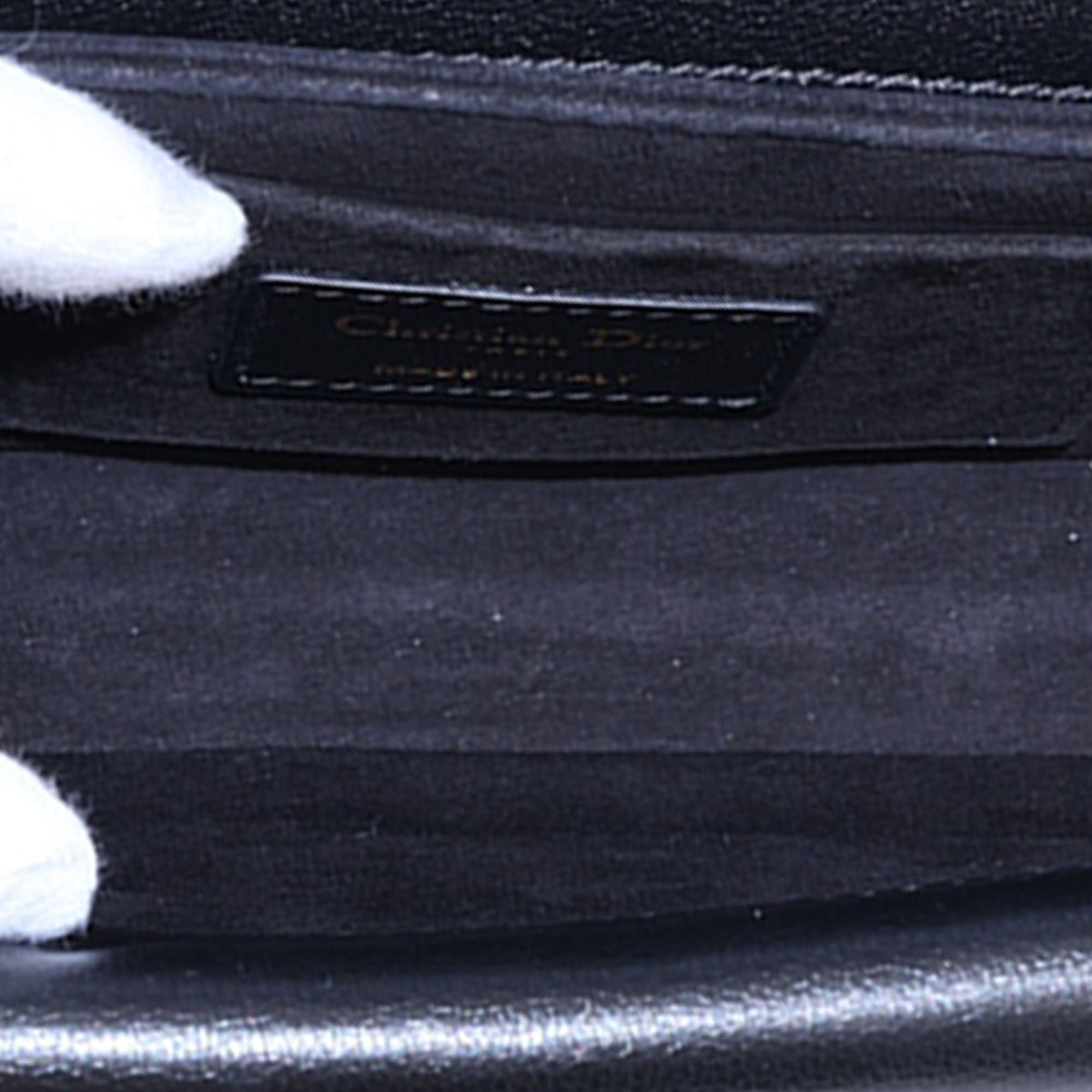 Dior Lambskin Cannage Jolie Top Handle Bag — Black