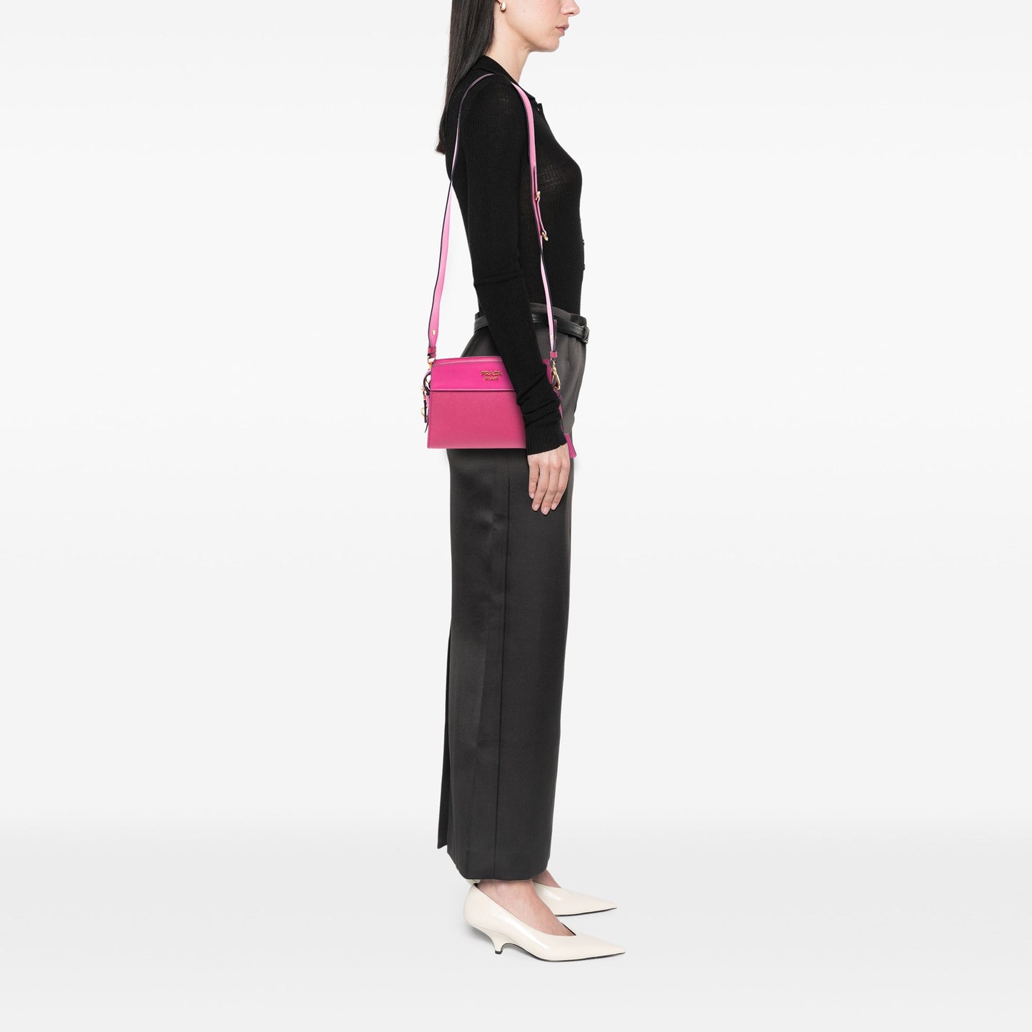 Prada Saffiano and City Calf Esplanade Crossbody