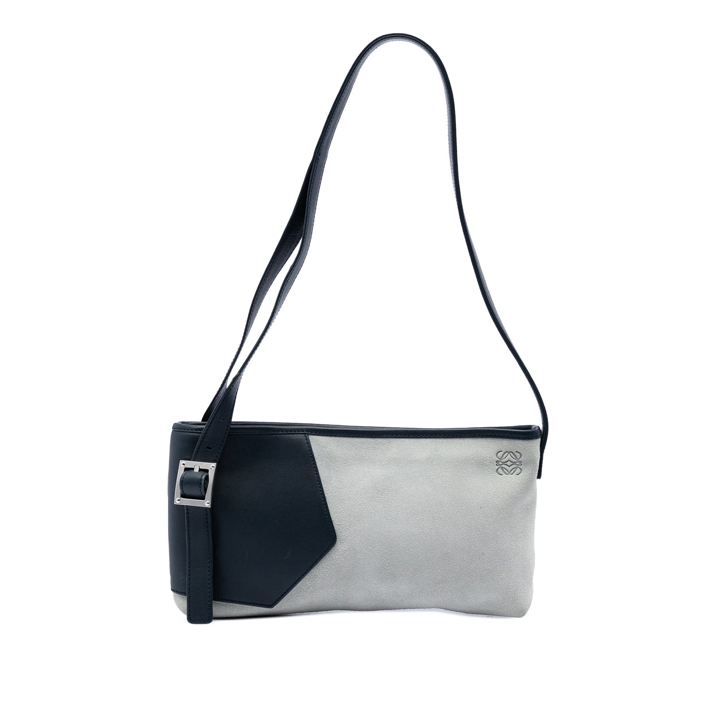 LOEWE Suede Anagram Switching Shoulder Bag