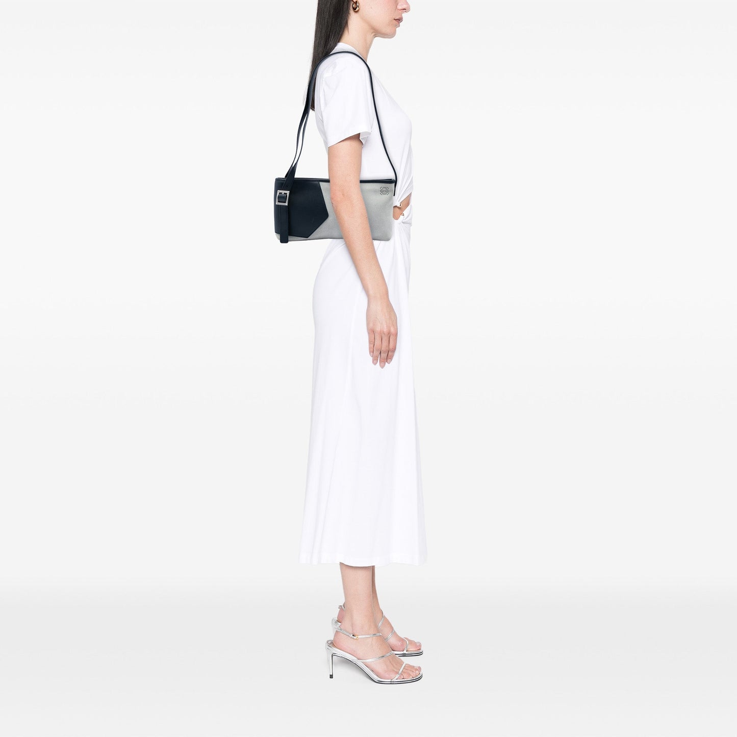 LOEWE Suede Anagram Switching Shoulder Bag
