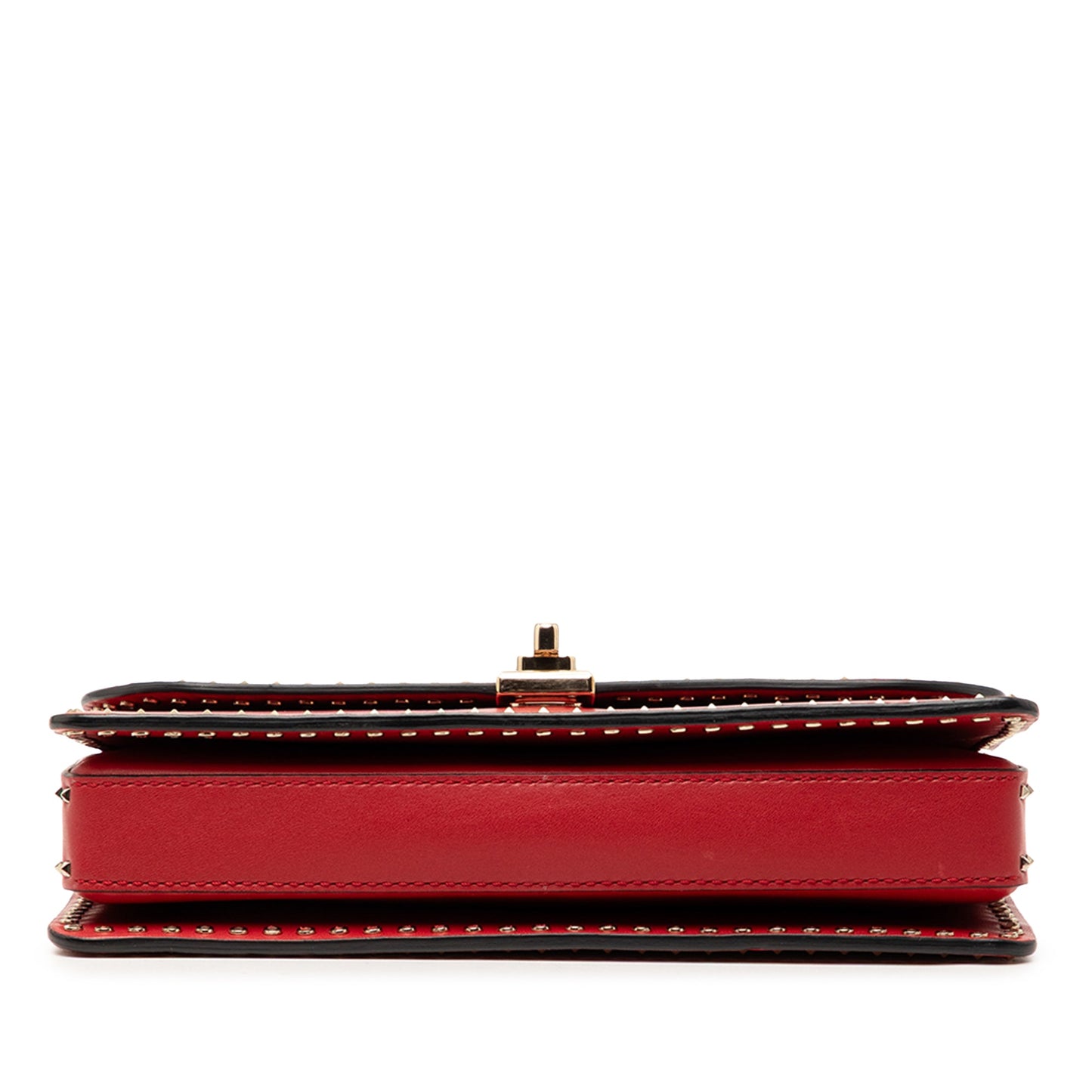 Valentino Leather Rockstud Turnlock Chain Crossbody