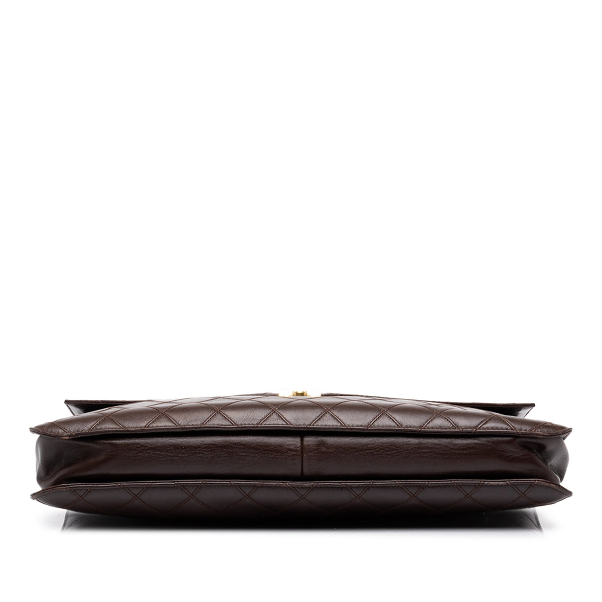 Chanel Quilted Lambskin Briefcase — Brown