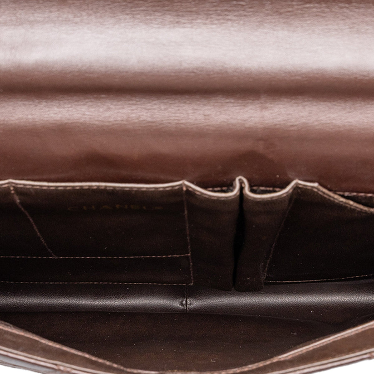 Chanel Quilted Lambskin Briefcase — Brown