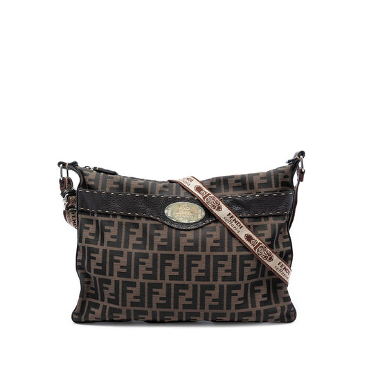 Fendi Zucca Canvas Selleria Crossbody