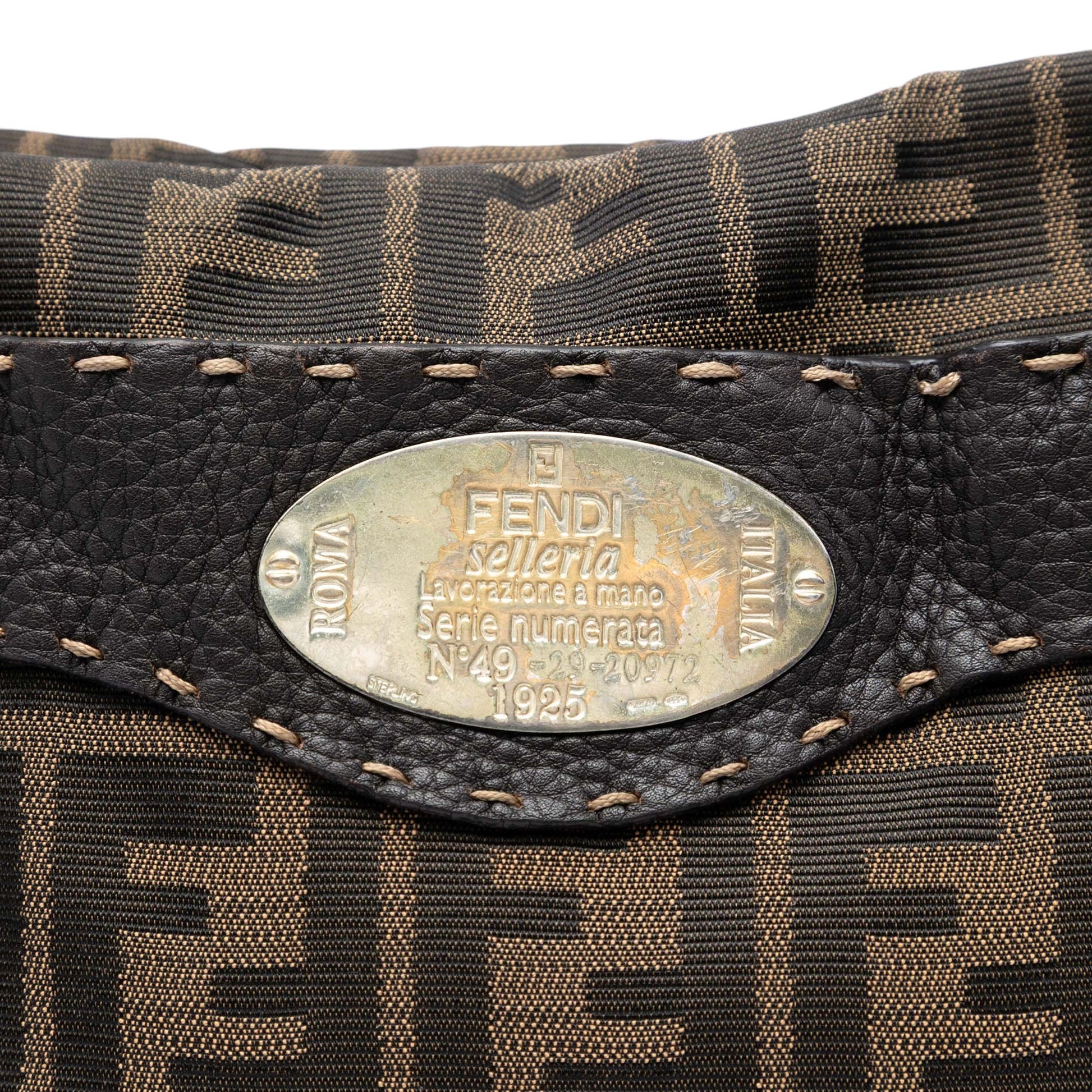 Fendi Zucca Canvas Selleria Crossbody