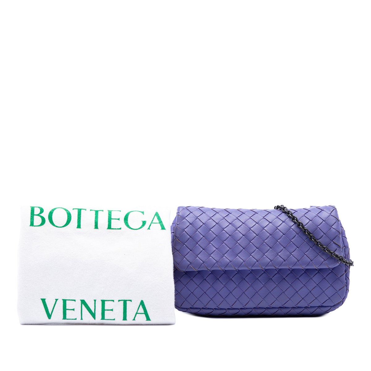 Bottega Veneta Mini Nappa Intrecciato Expandable Chain Flap Crossbody