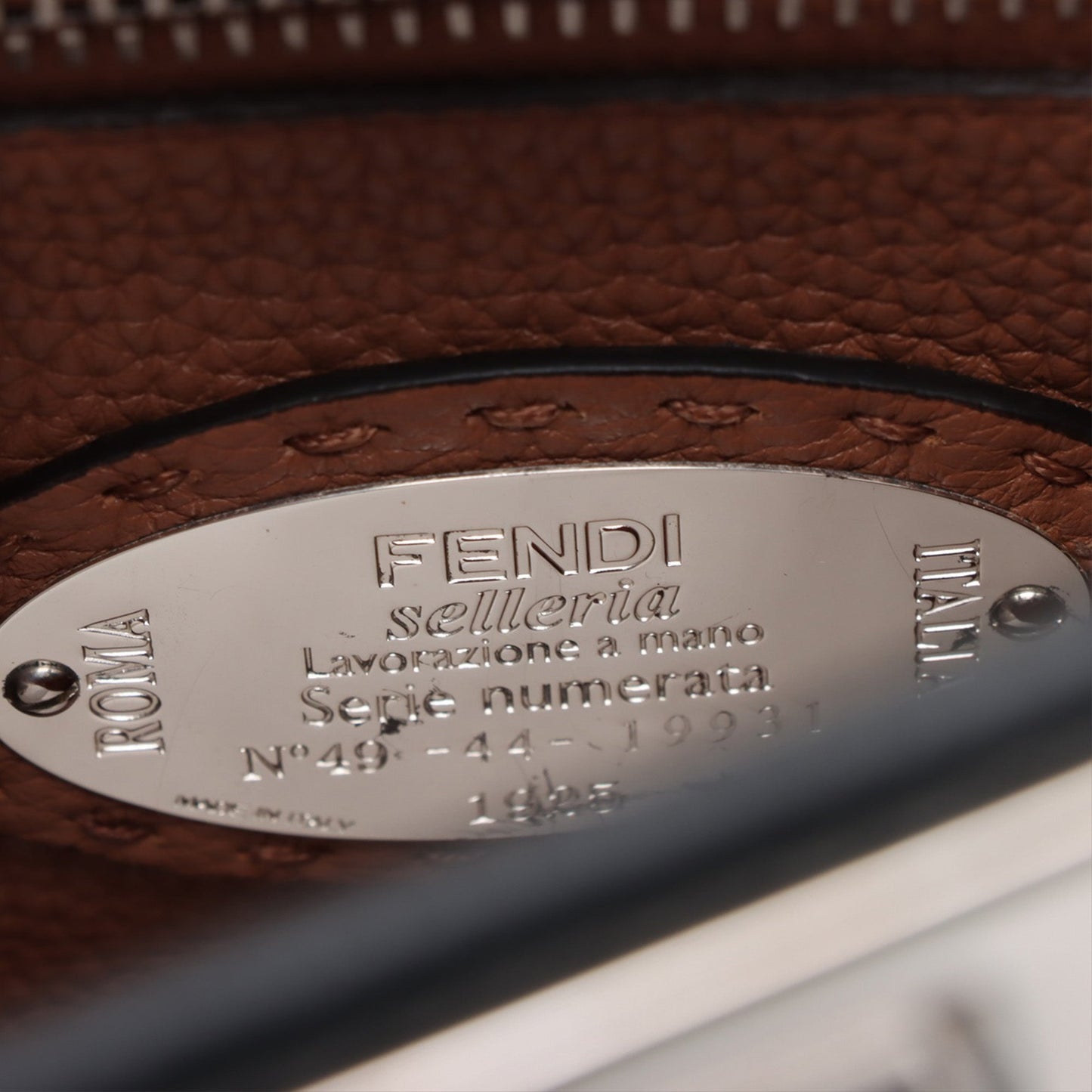 Fendi Peekaboo Leather Handbag