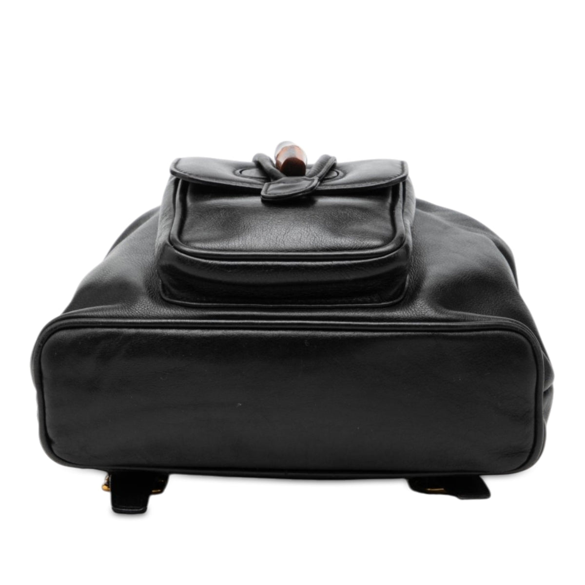 Gucci Mini Calfskin Bamboo Drawstring Backpack — Black