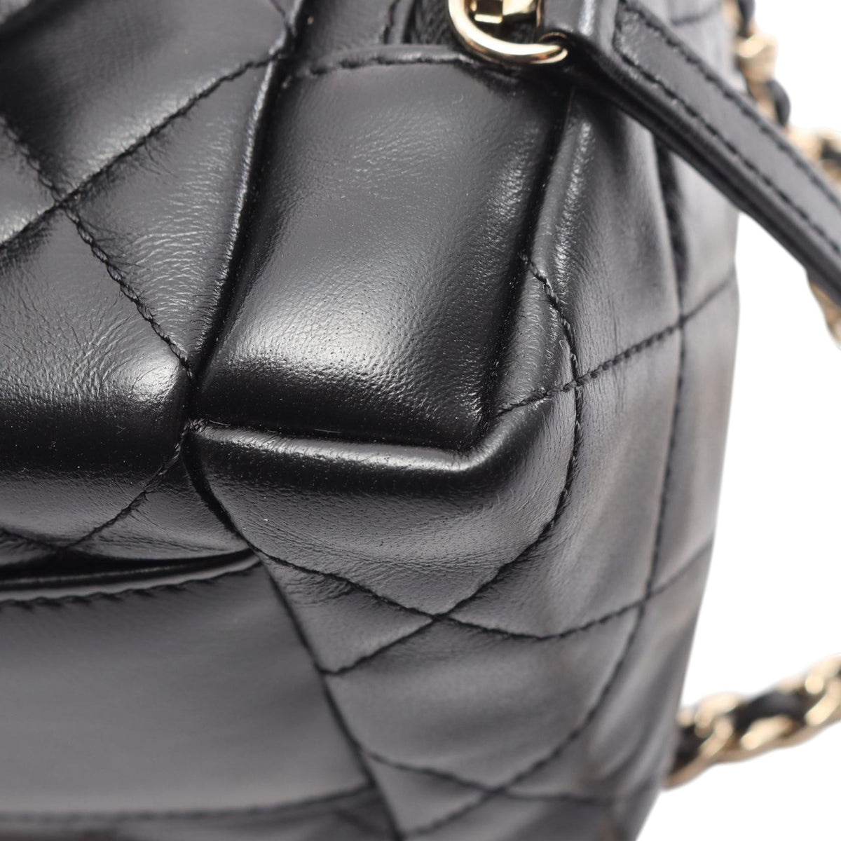 Chanel Quilted Lambskin Multi Pocket Vanity Bag — Black
