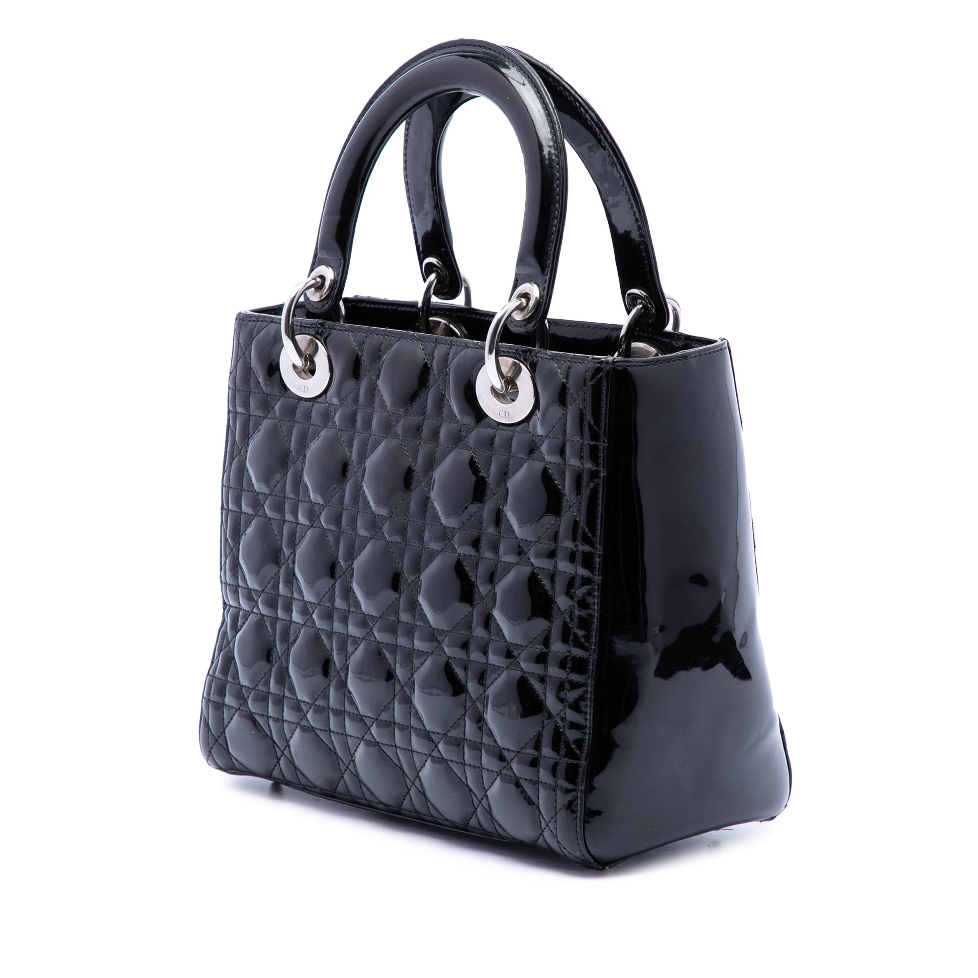 Dior Medium Patent Cannage Lady Dior