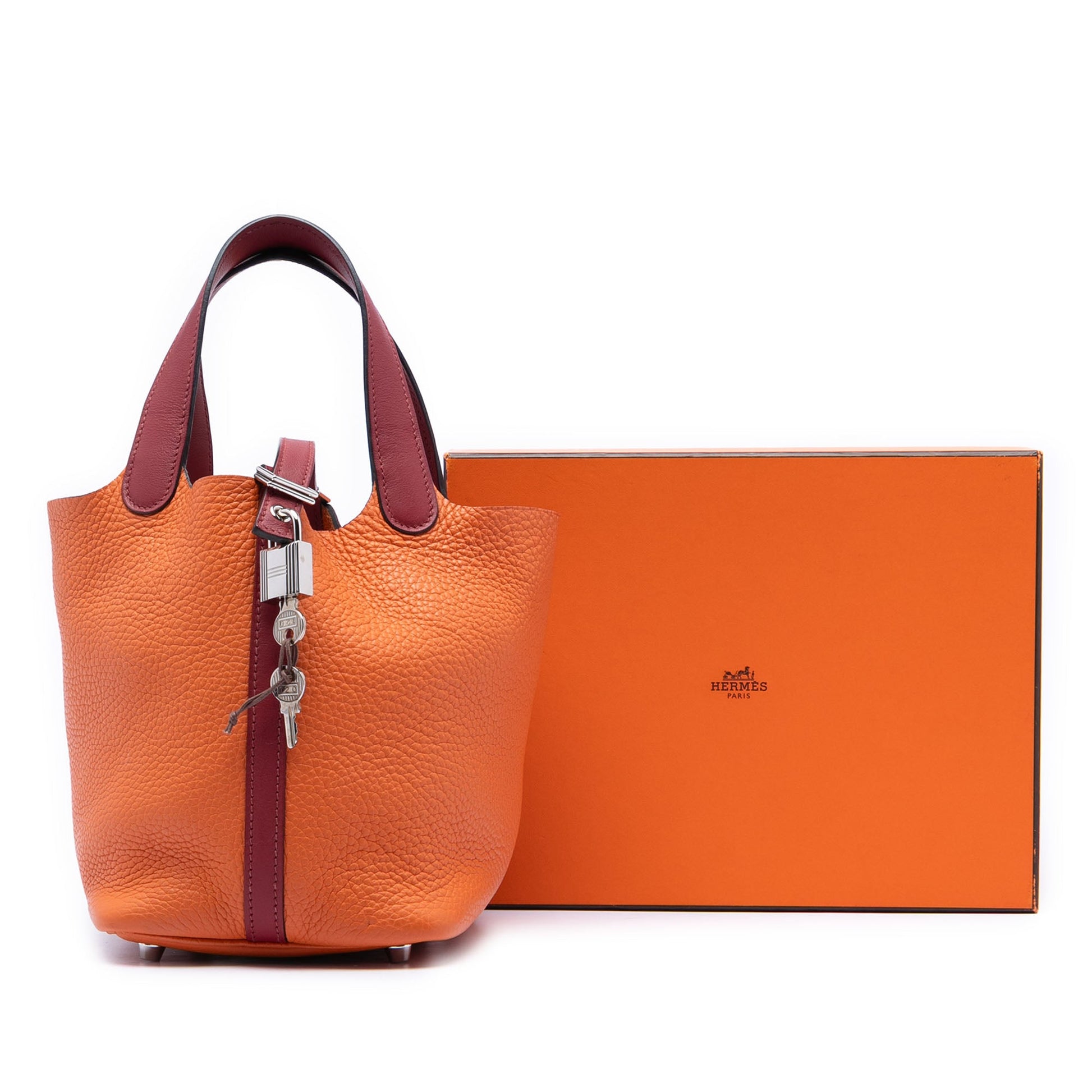 Hermès Bicolor Clemence and Swift Picotin Lock 18