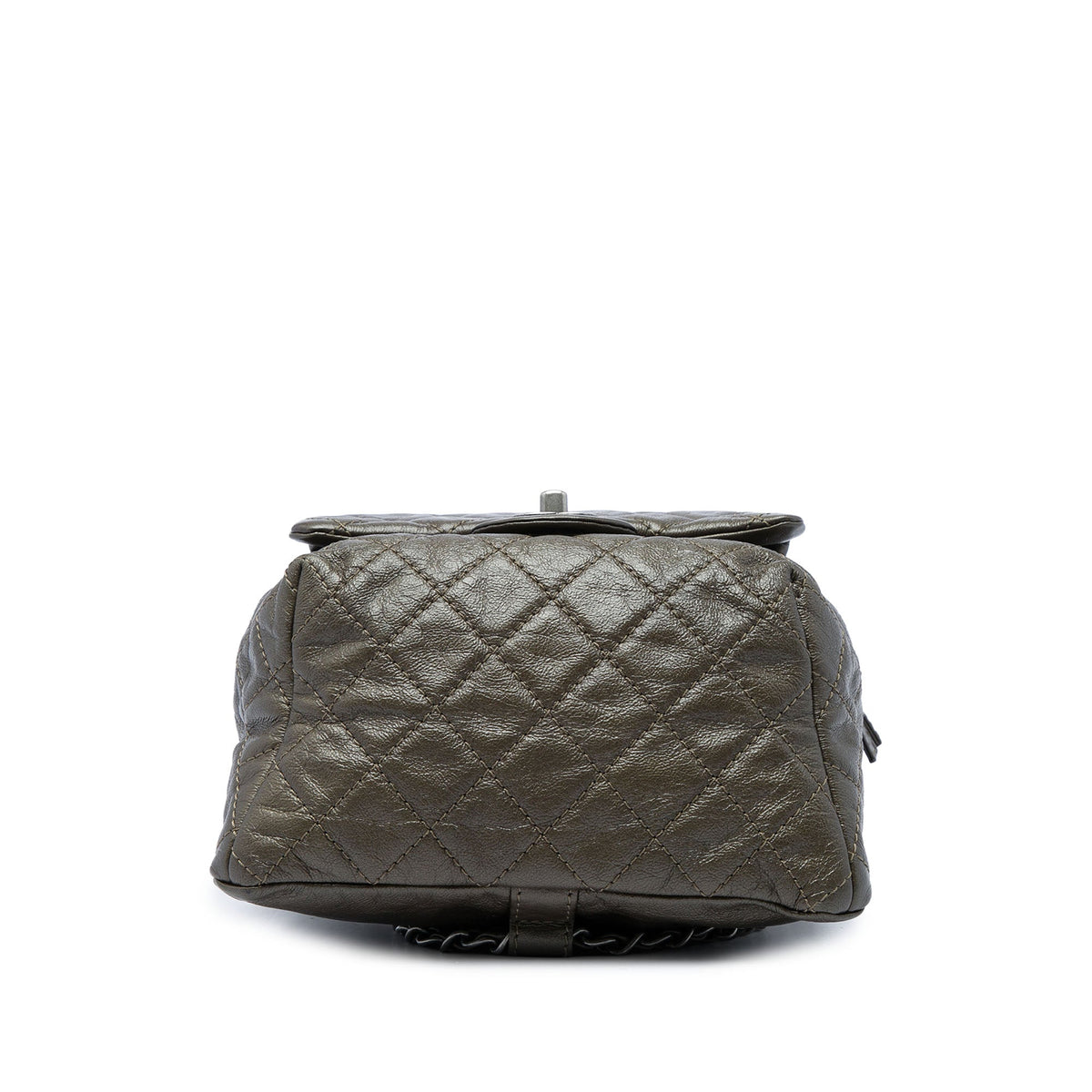 Chanel Small CC Metallic Calfskin Drawstring Flap Backpack — Brown