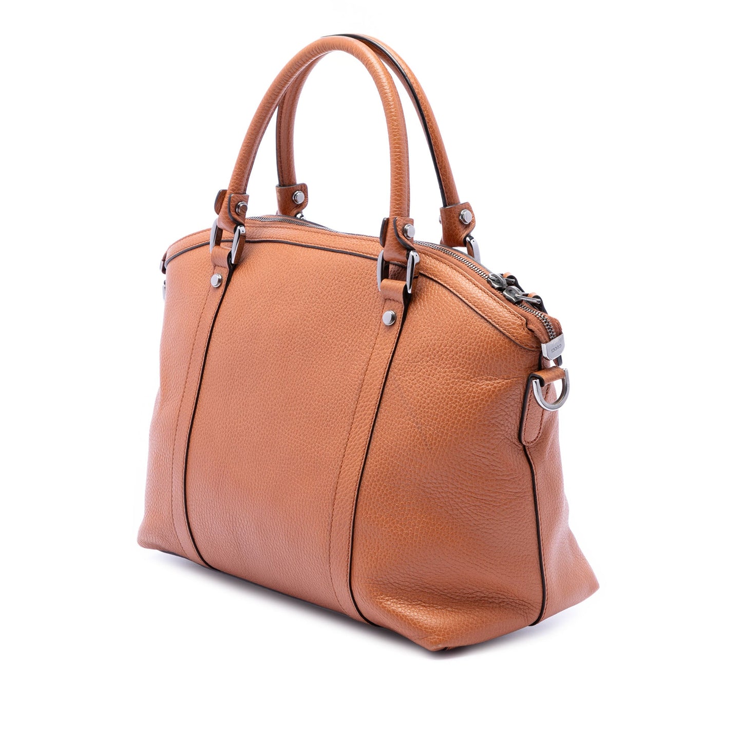 Gucci Medium Calfskin GG Charm Dome Satchel