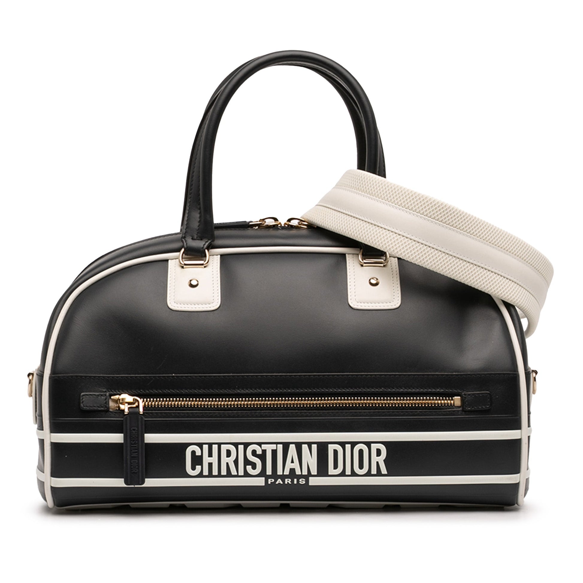 Dior Medium Leather Dior Vibe Zip Bowling Bag