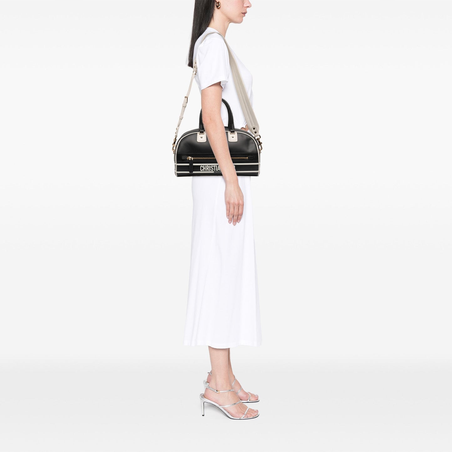 Dior Medium Leather Dior Vibe Zip Bowling Bag
