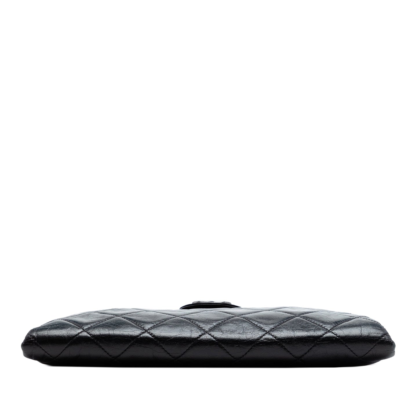 Chanel Quilted Glazed Calfskin Coco Pleats Chain Clutch