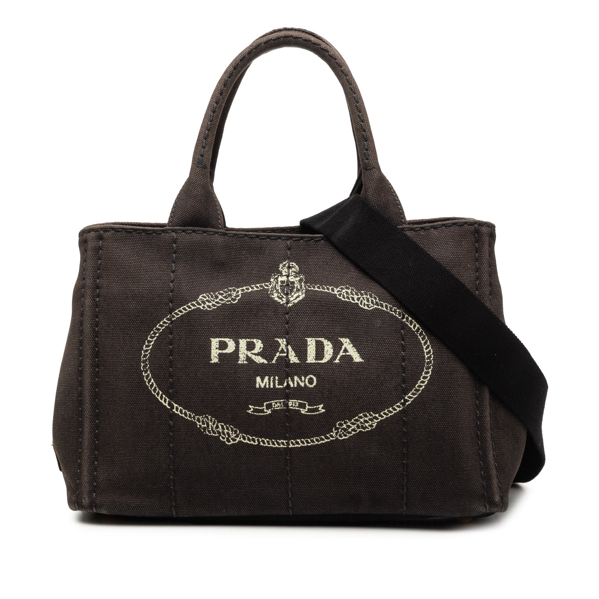 Prada Small Canvas Canapa Logo Tote