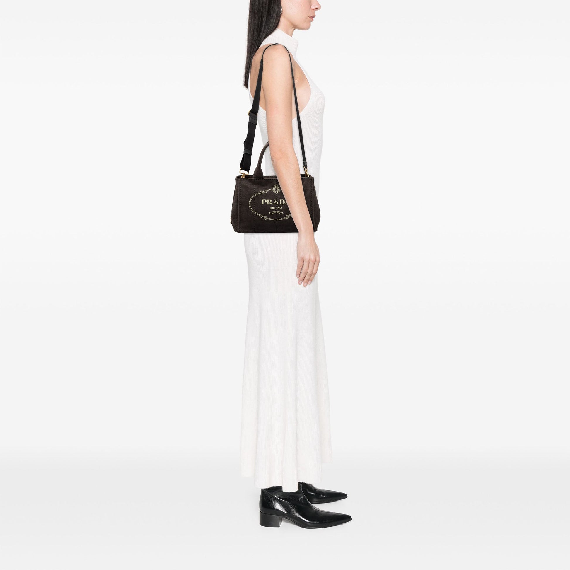 Prada Small Canvas Canapa Logo Tote